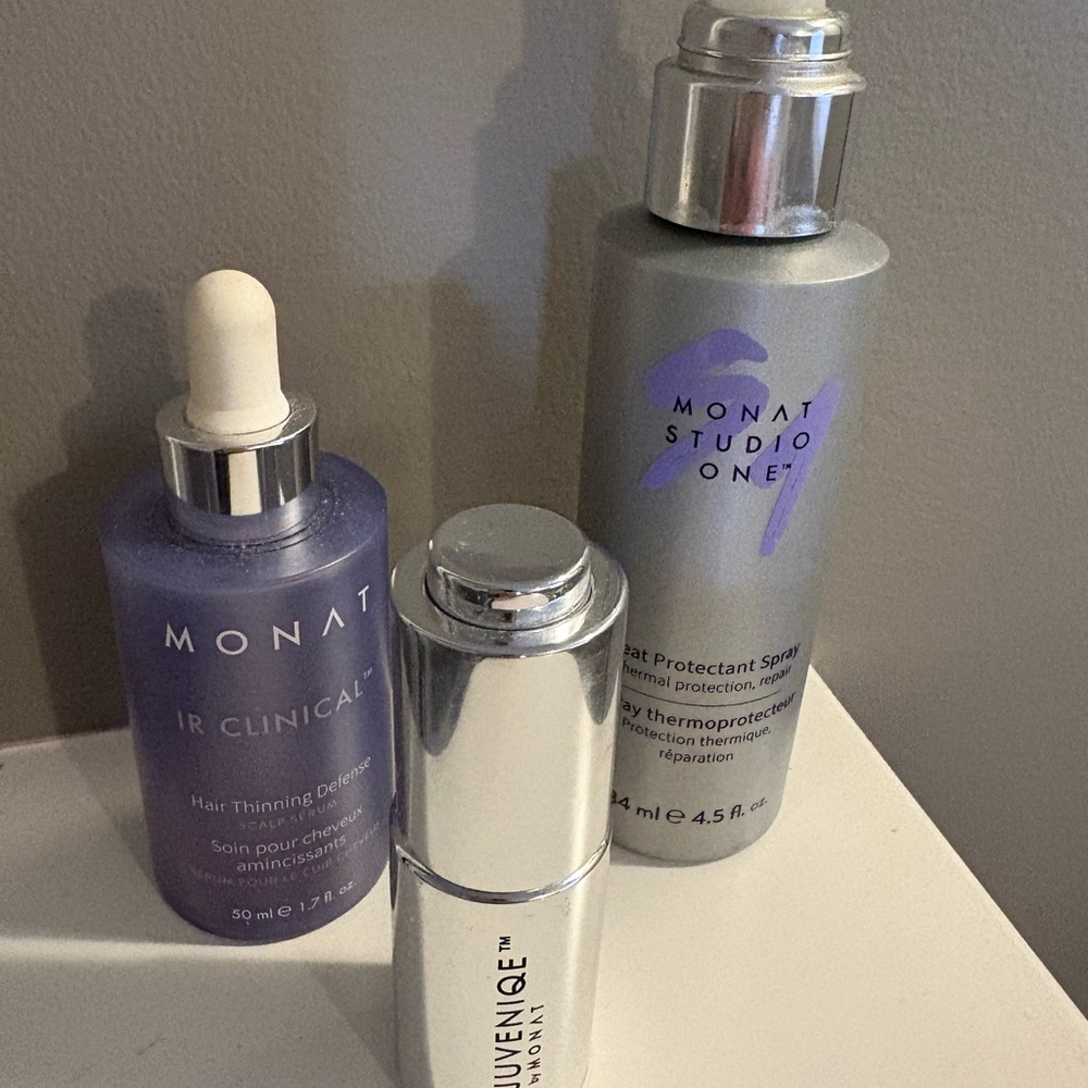 Hair Thinning Defense Serum, Hair oil and heat protection spray